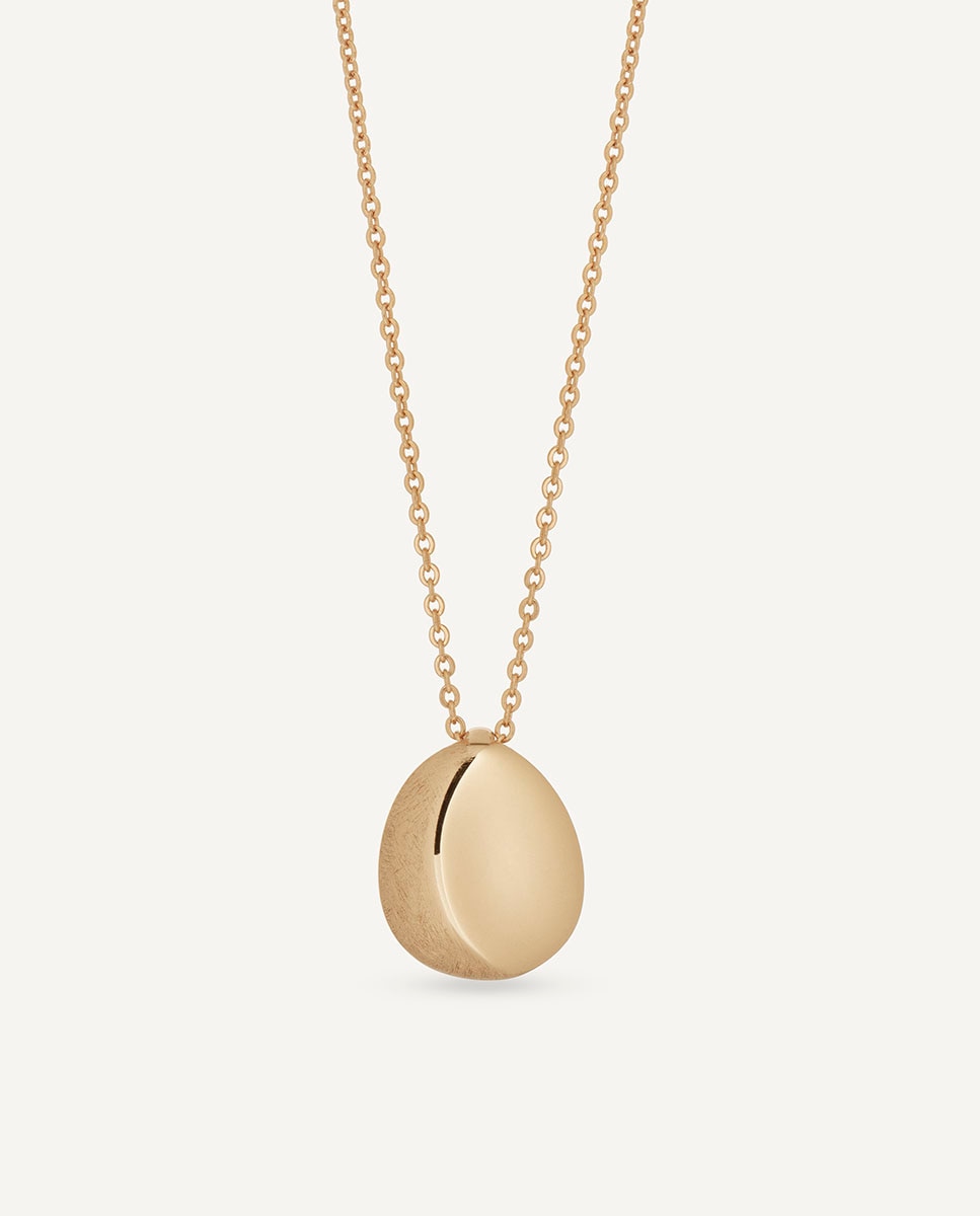Imagen 0 de Colgante oval toffee bañado en oro de 18 kt Dorado