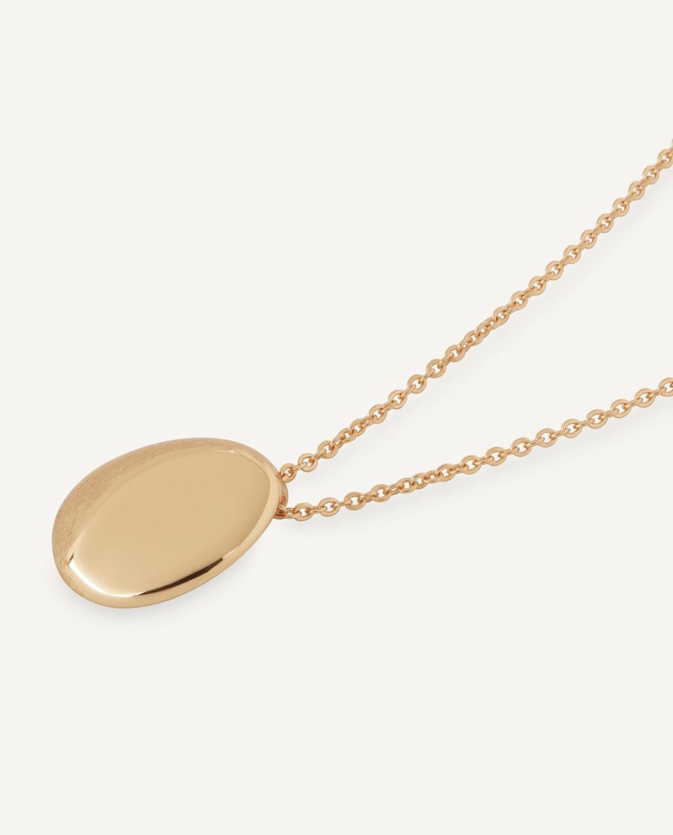 Colgante oval toffee bañado en oro de 18 kt - Vidal & Vidal - Dorado Dorado-4