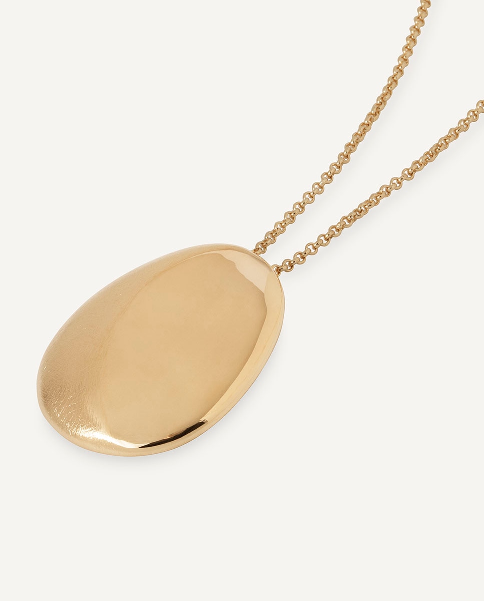 Colgante maxi oval toffee bañado en oro de 18 kt - Vidal & Vidal - Dorado Dorado-4
