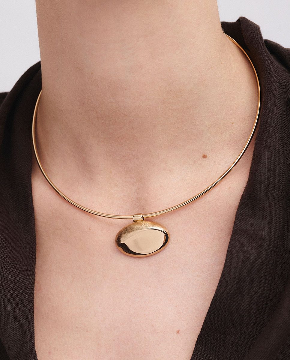 Choker toffee bañado en oro de 18 kt - Vidal & Vidal - Dorado Dorado-2
