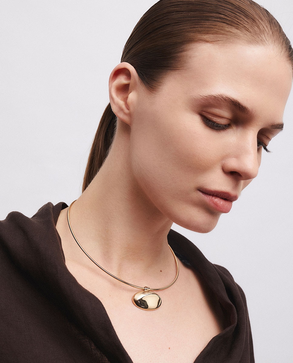Choker toffee bañado en oro de 18 kt - Vidal & Vidal - Dorado Dorado-3