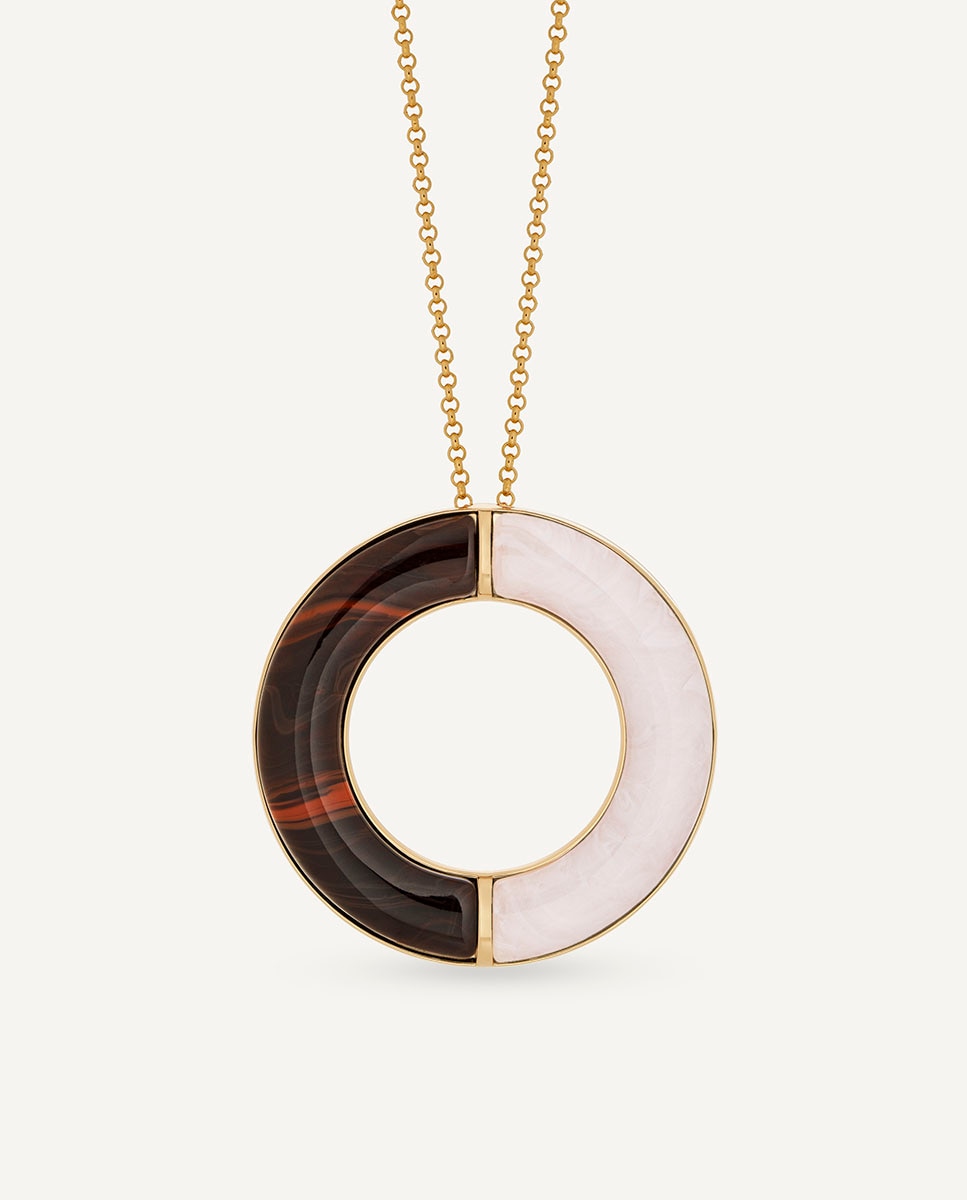 Imagen 0 de Colgante camel bañado en oro de 18 kt con acetato y resina Dorado
