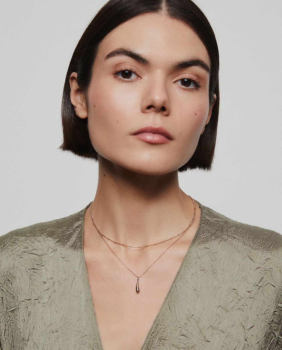 Colgante long drop bañado en oro 18 kt - Vidal & Vidal - Oro Oro-3