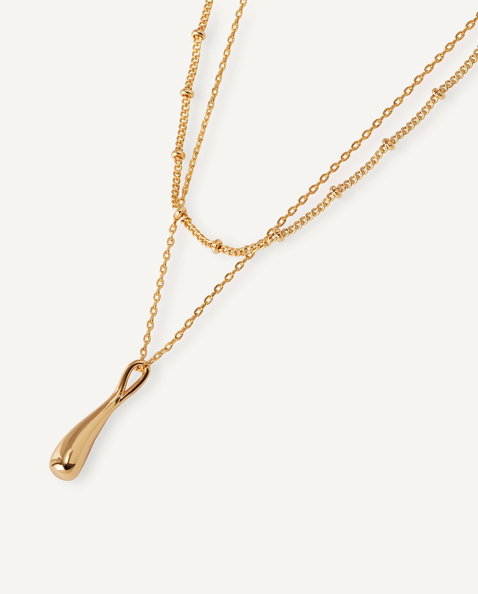 Colgante long drop bañado en oro 18 kt - Vidal & Vidal - Oro Oro-4
