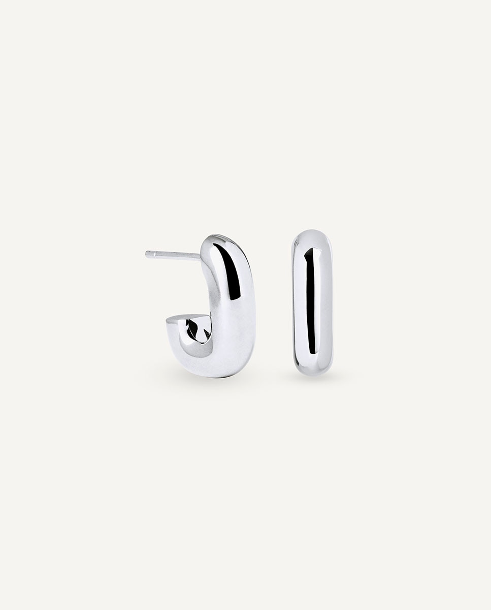 Pendientes hexette bañados en de ley 925 - Vidal & Vidal - Plata Plata-1