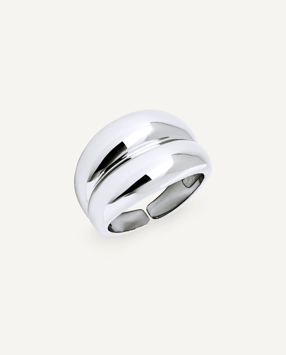 Imagen 1 de Anillo ancho autentic bañado en plata de ley 925 - Vidal & Vidal - Plata Plata