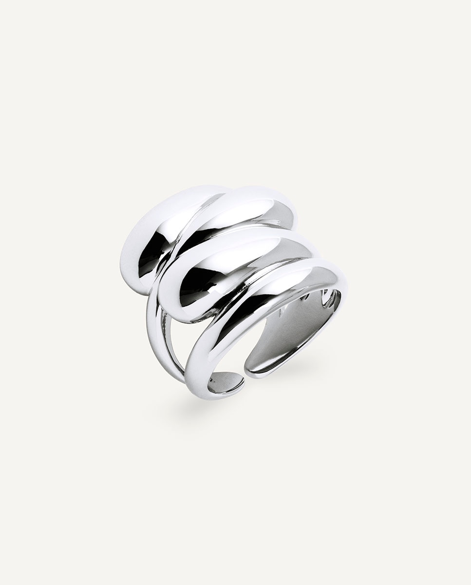 Imagen 1 de Anillo big drop bañado en plata de ley 925 - Vidal & Vidal - Plata Plata