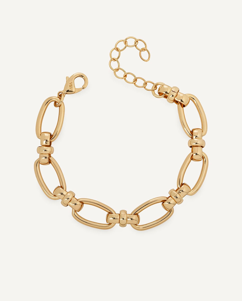 Imagen 1 de Pulsera eslabones anura bañada en oro de 18 kt - Vidal & Vidal - Oro Oro