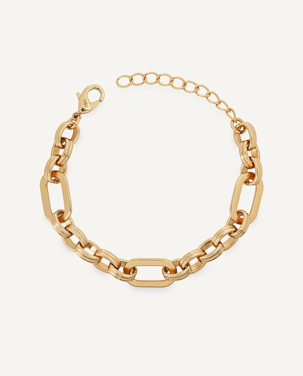 Imagen 1 de Pulsera eslabones unise bañada en oro de 18 kt - Vidal & Vidal - Oro Oro