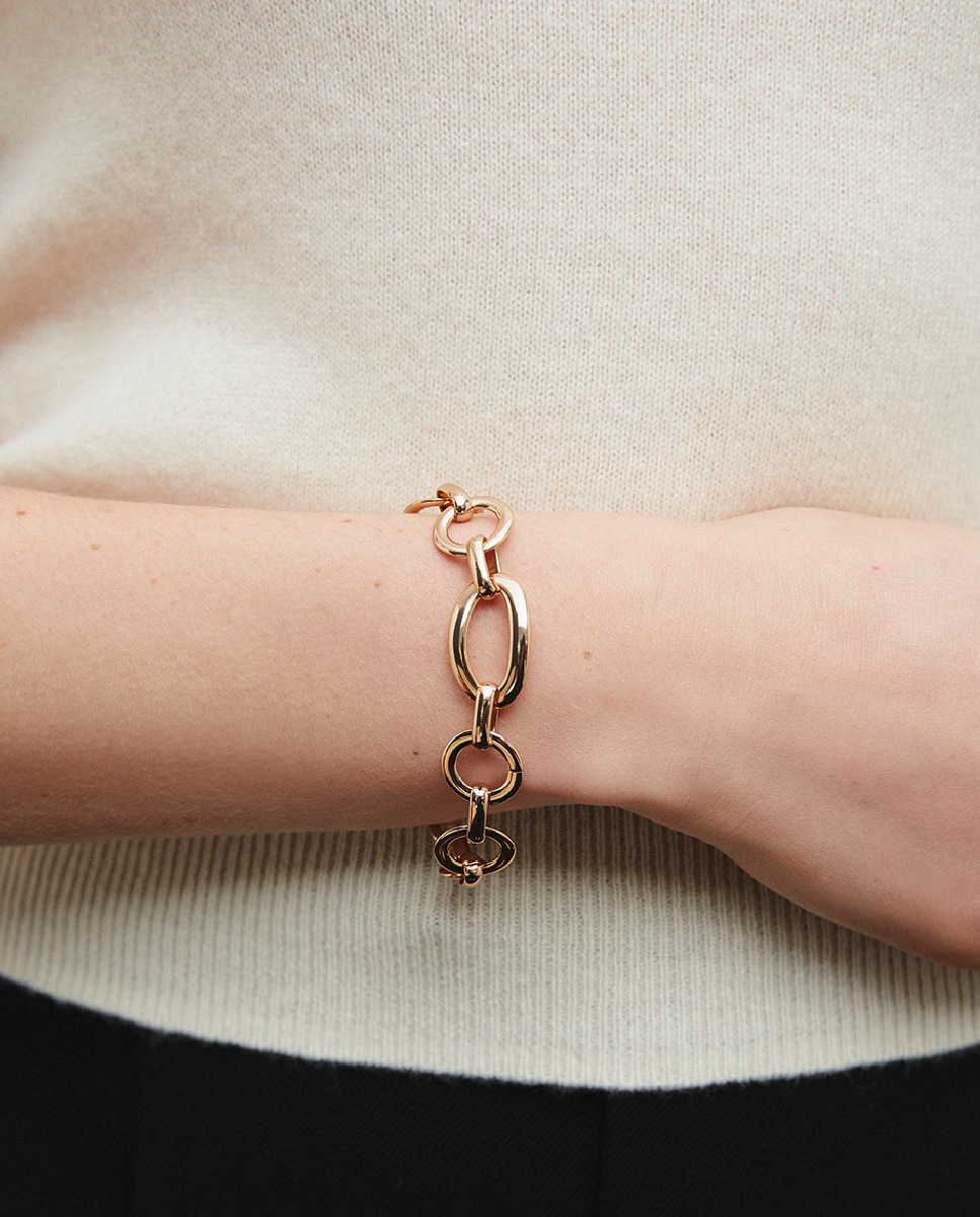 Imagen 2 de Pulsera eslabones unisia bañada en oro de 18 kt - Vidal & Vidal - Oro Oro