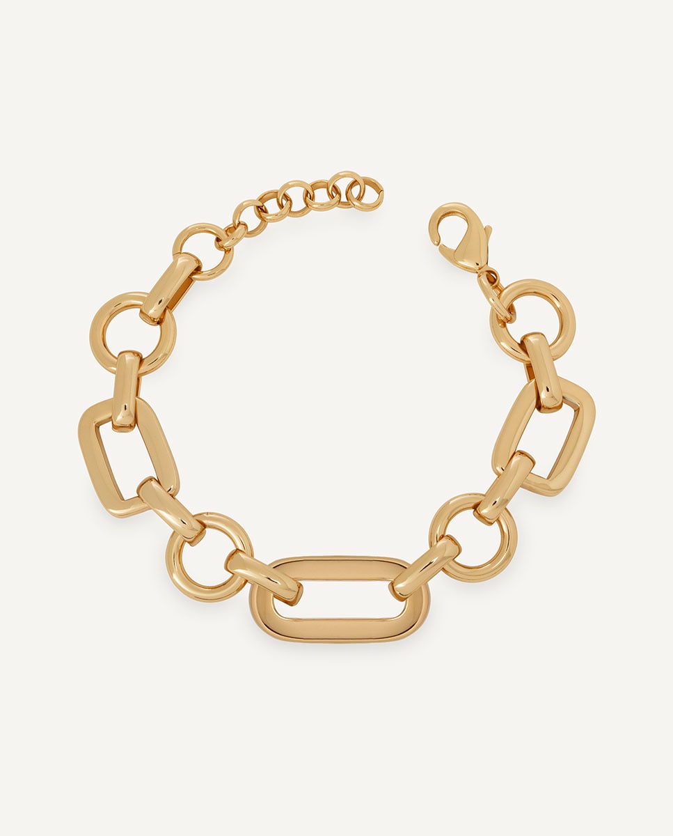 Imagen 1 de Pulsera eslabones bival bañada en oro de 18 kt Oro