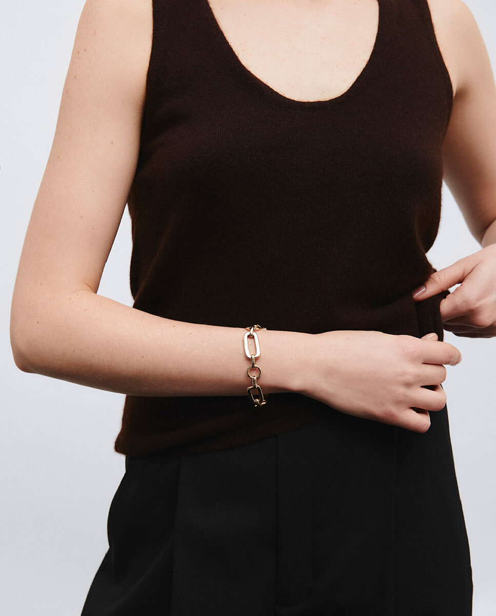 Imagen 3 de Pulsera eslabones bival bañada en oro de 18 kt - Vidal & Vidal - Oro Oro