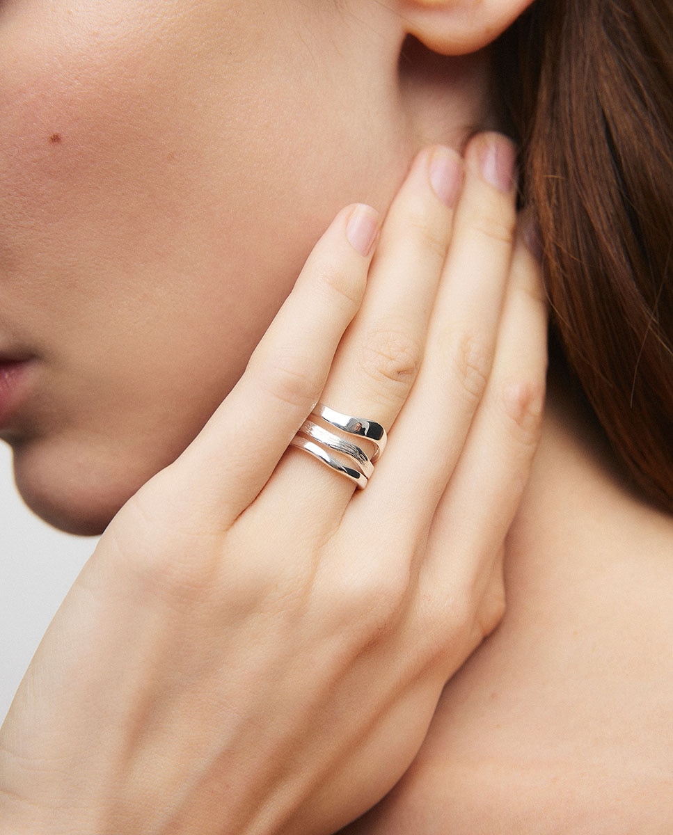 Anillo mar bañado en plata de ley 925 - Vidal & Vidal - Plateado Plateado-2