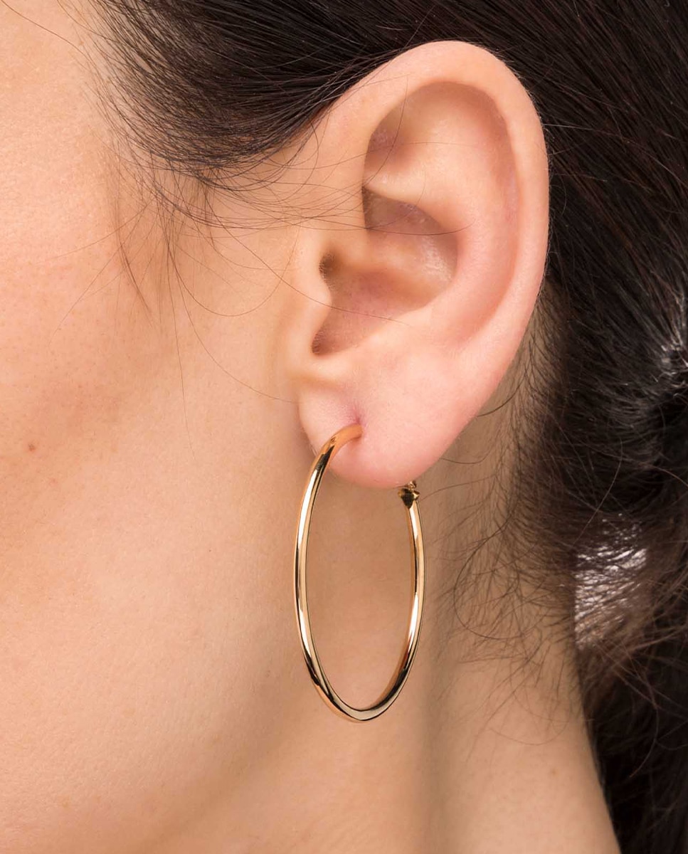 Pendientes de aro essentials bañados en de 18kt - Vidal & Vidal - Oro Oro-2