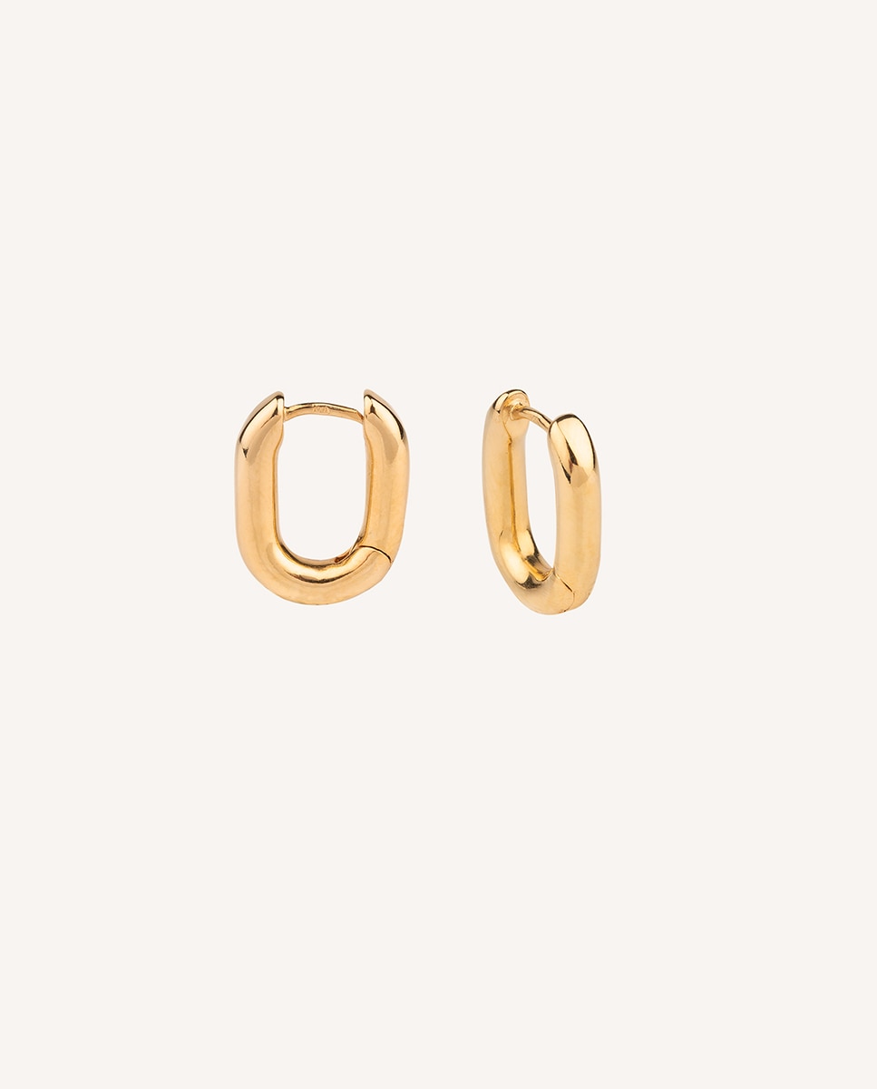 Imagen 1 de Pendientes de aro essentials bañados en oro 18kt articulado - Vidal & Vidal - Oro Oro