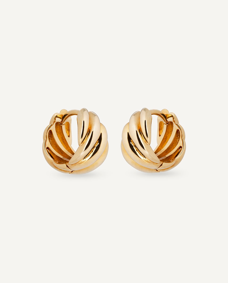 Pendientes de aro noémie bañados en oro de 18 kt Oro Vidal & Vidal Oro-4