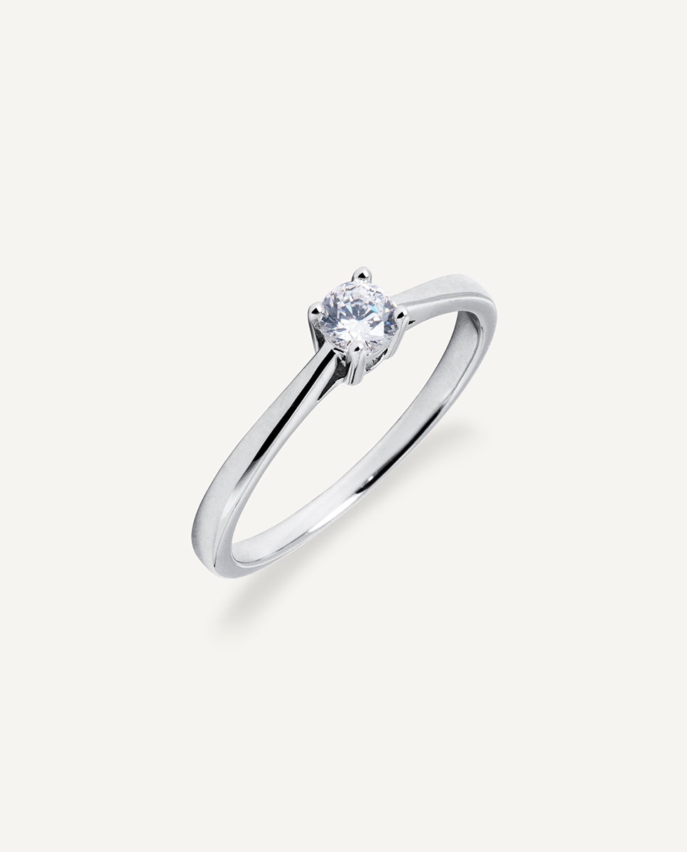 Anillo renate de plata de ley 925 con baño en platino con circonitas - Vidal & Vidal - Plata Plata-1