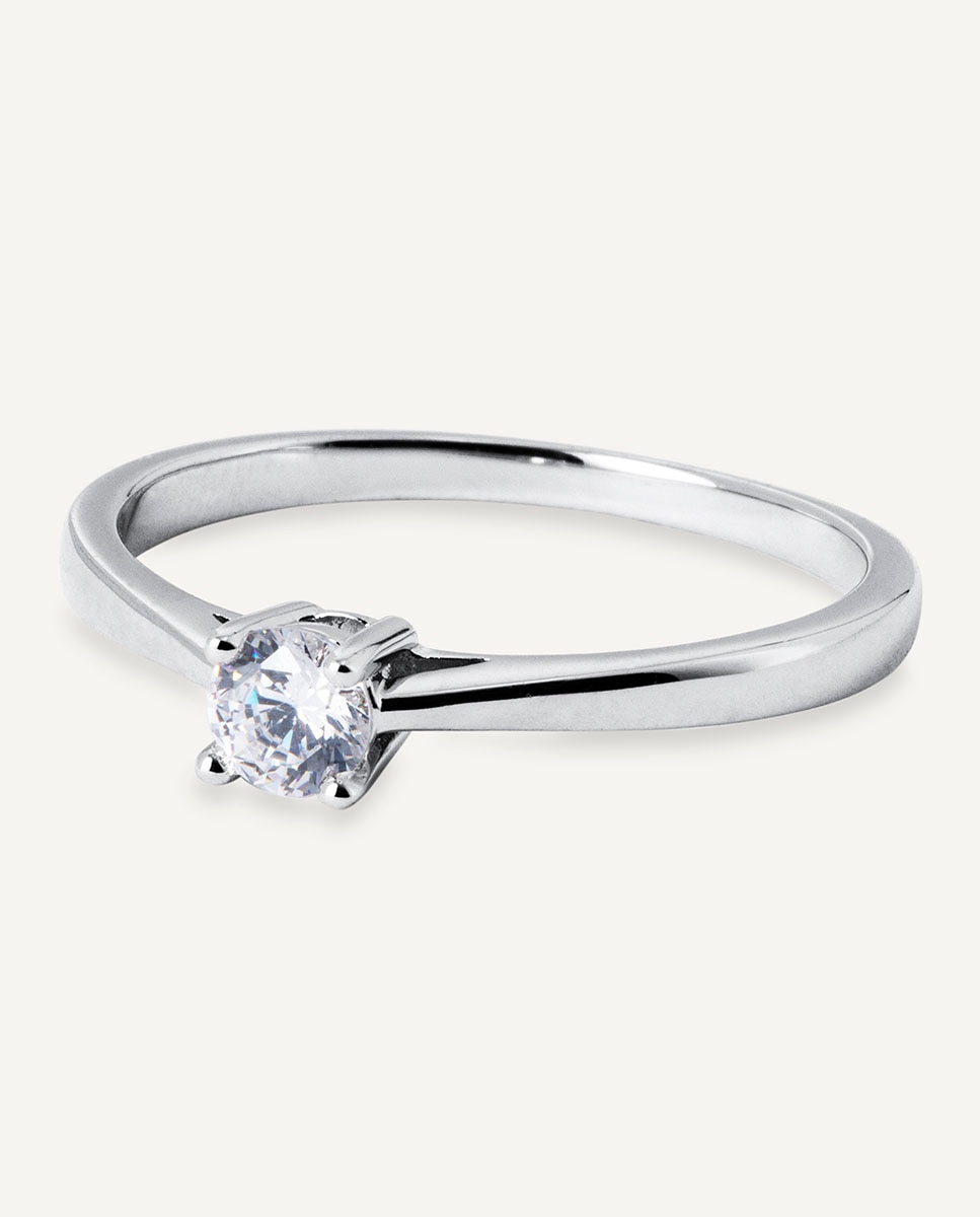 Anillo renate de plata de ley 925 con baño en platino con circonitas - Vidal & Vidal - Plata Plata-4