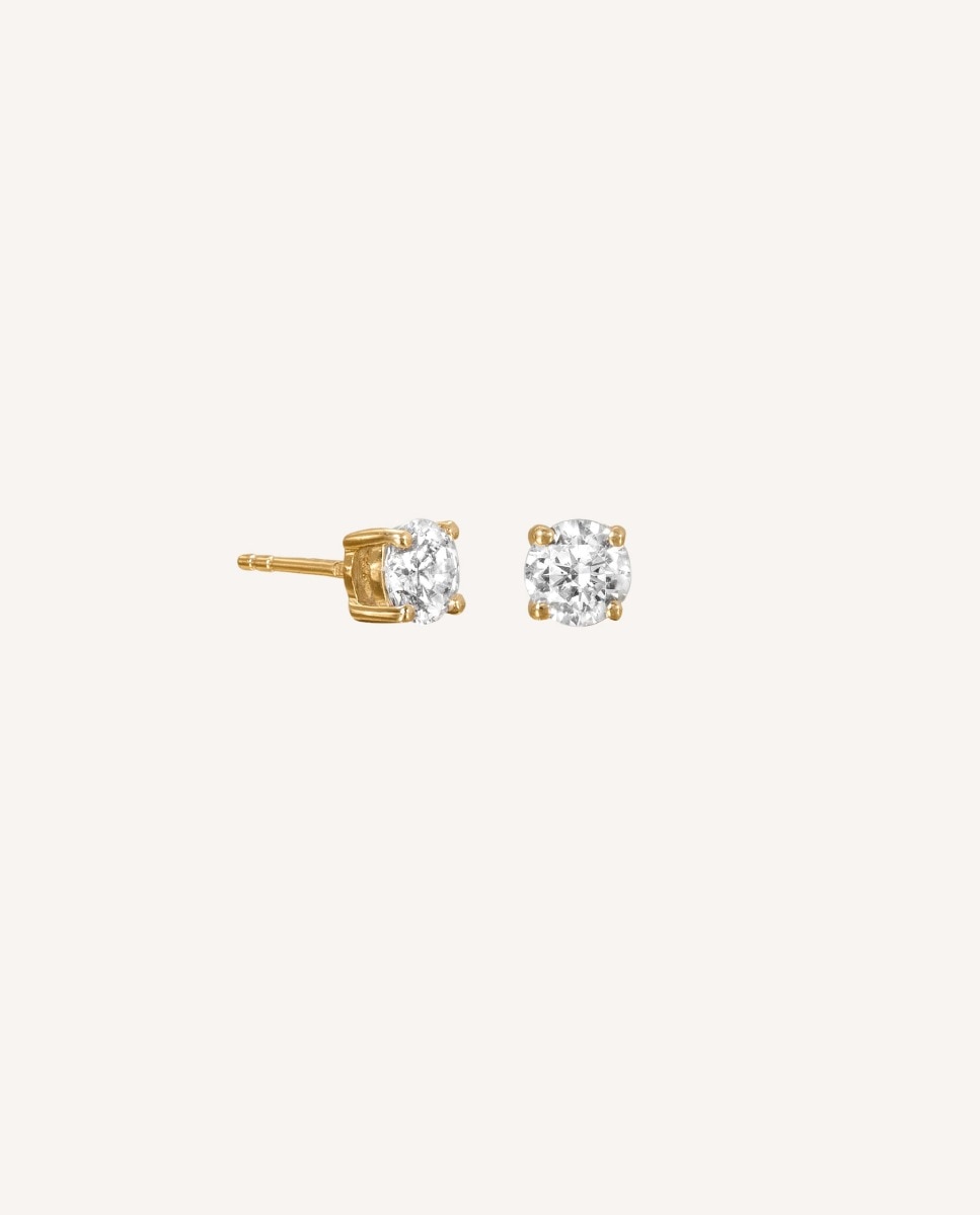 Pendientes de plata de ley 925 con baño de 18 kt y circonitas - Vidal & Vidal - Oro Oro-1