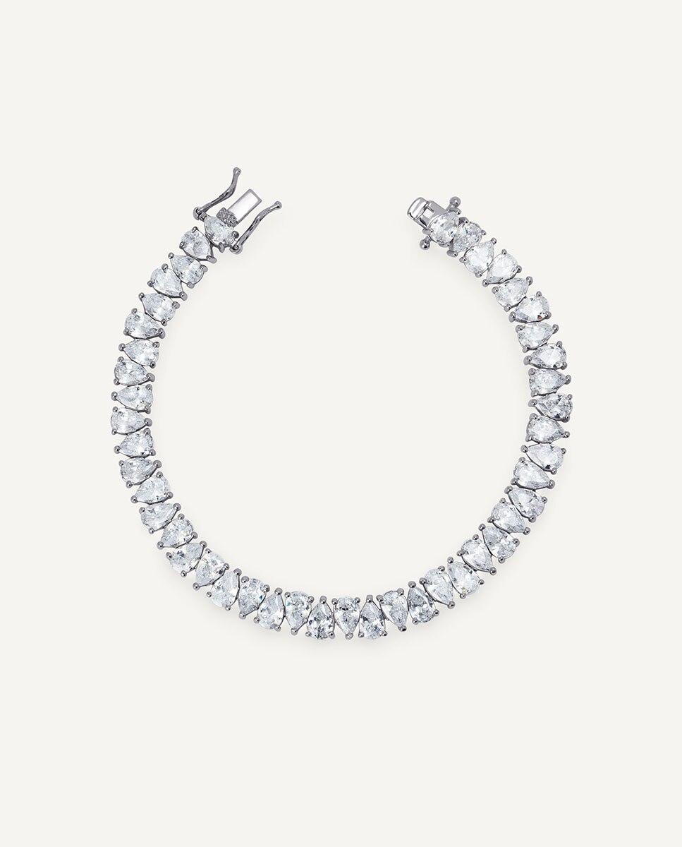 Pulsera riviere estels de plata de ley 925 con baño en platino y circonitas - Vidal & Vidal - Plata Plata-1