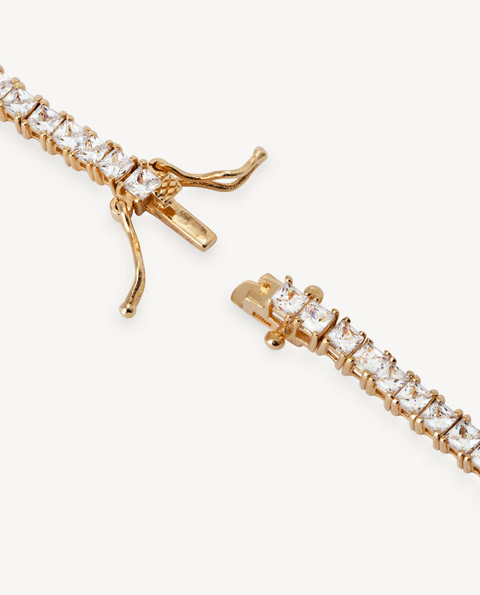 Pulsera riviere lily de plata de ley 925 con baño en oro de 18 kt y circonitas - Vidal & Vidal - Oro Oro-2