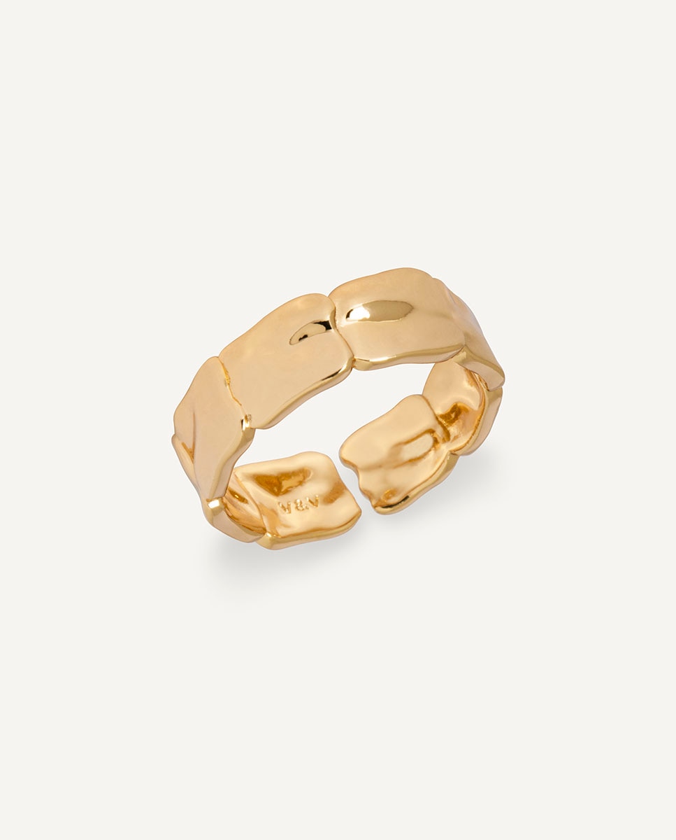 Imagen 1 de Anillo liso reflexes bañado en oro de 18 kt - Vidal & Vidal - Dorado Dorado