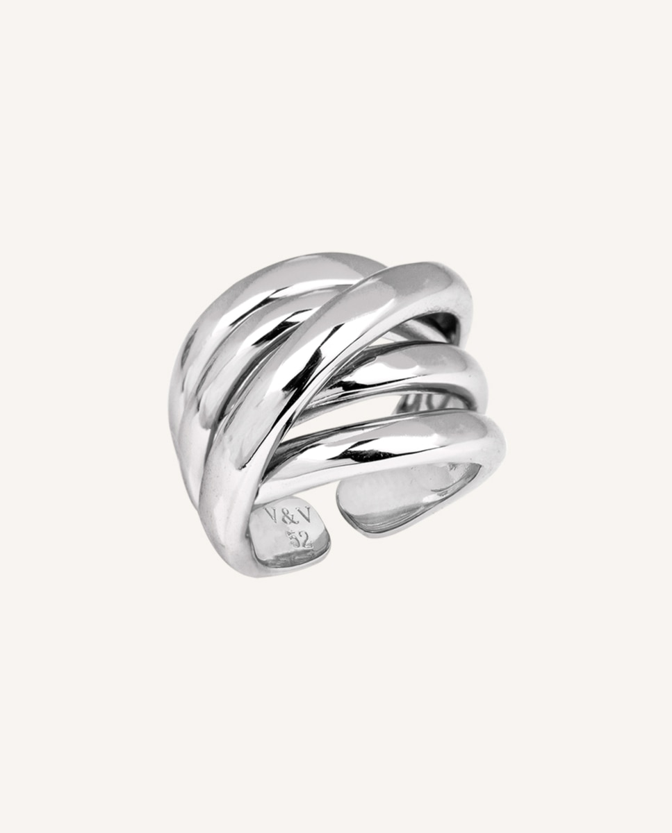 Imagen 0 de Anillo madeline bañado en plata de ley 925 Plateado