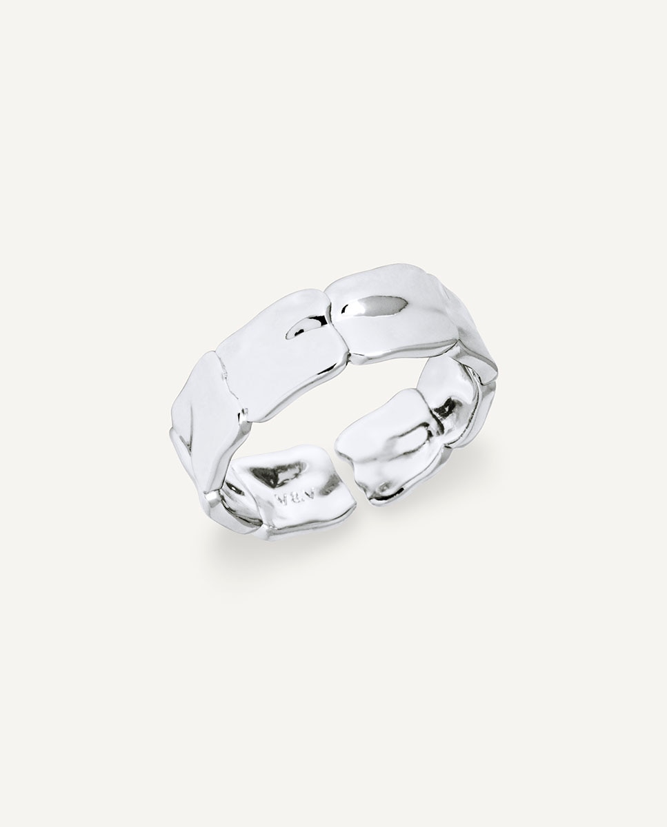 Imagen 1 de Anillo liso reflexes bañado en plata de ley 925 - Vidal & Vidal - Plateado Plateado