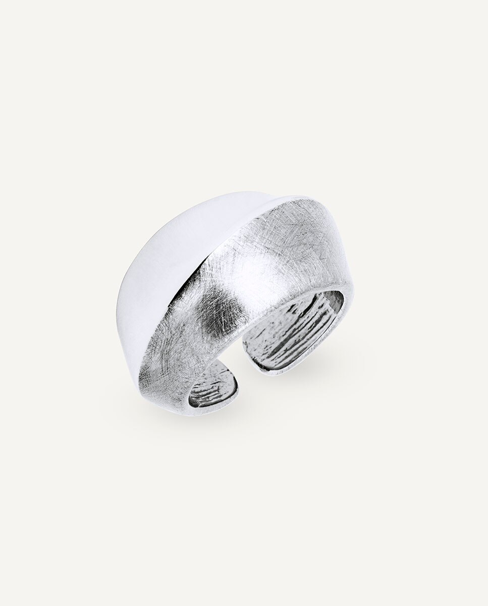 Imagen 1 de Anillo volumen dual bañado en plata de ley 925 - Vidal & Vidal - Plateado Plateado