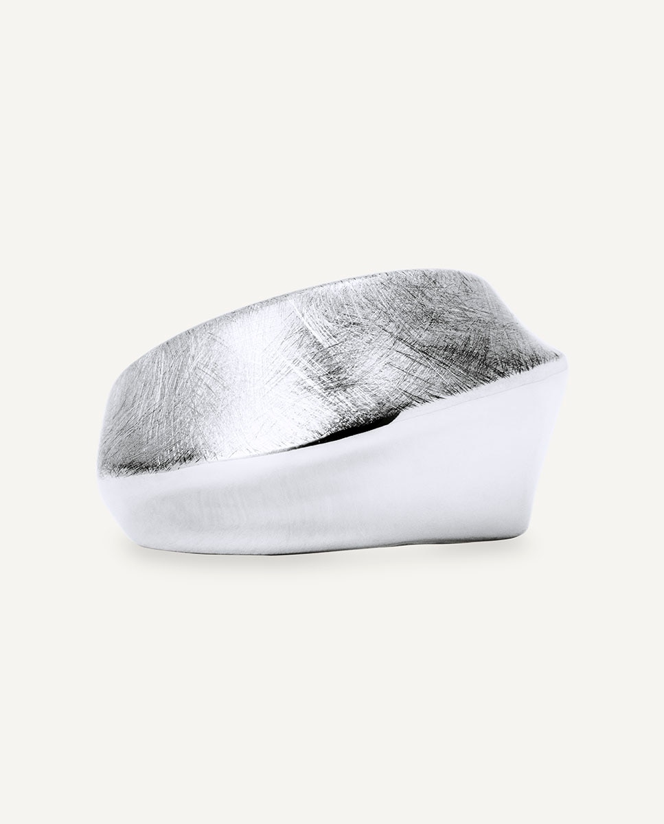 Imagen 4 de Anillo volumen dual bañado en plata de ley 925 - Vidal & Vidal - Plateado Plateado