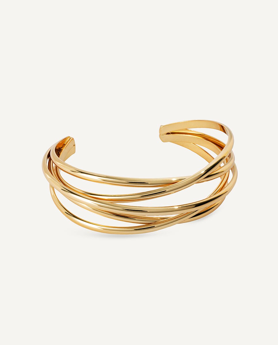 Brazalete annie bañado en oro de 18 kt - Vidal & Vidal - Dorado Dorado-1