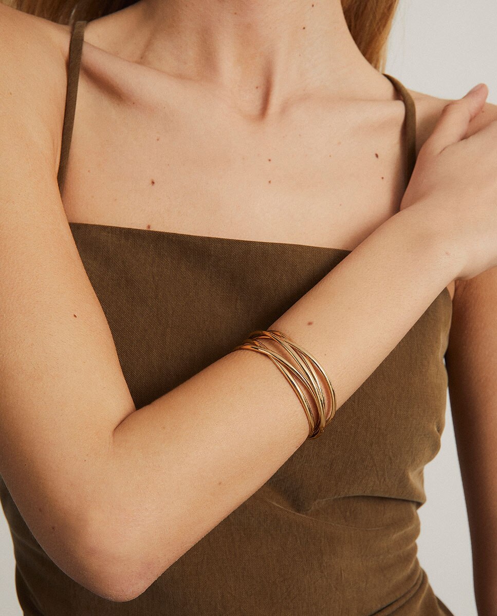 Brazalete annie bañado en oro de 18 kt - Vidal & Vidal - Dorado Dorado-3