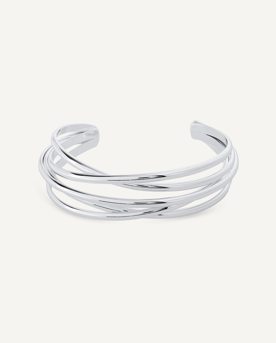 Brazalete annie bañado de plata de ley 925 - Vidal & Vidal - Plateado Plateado-1