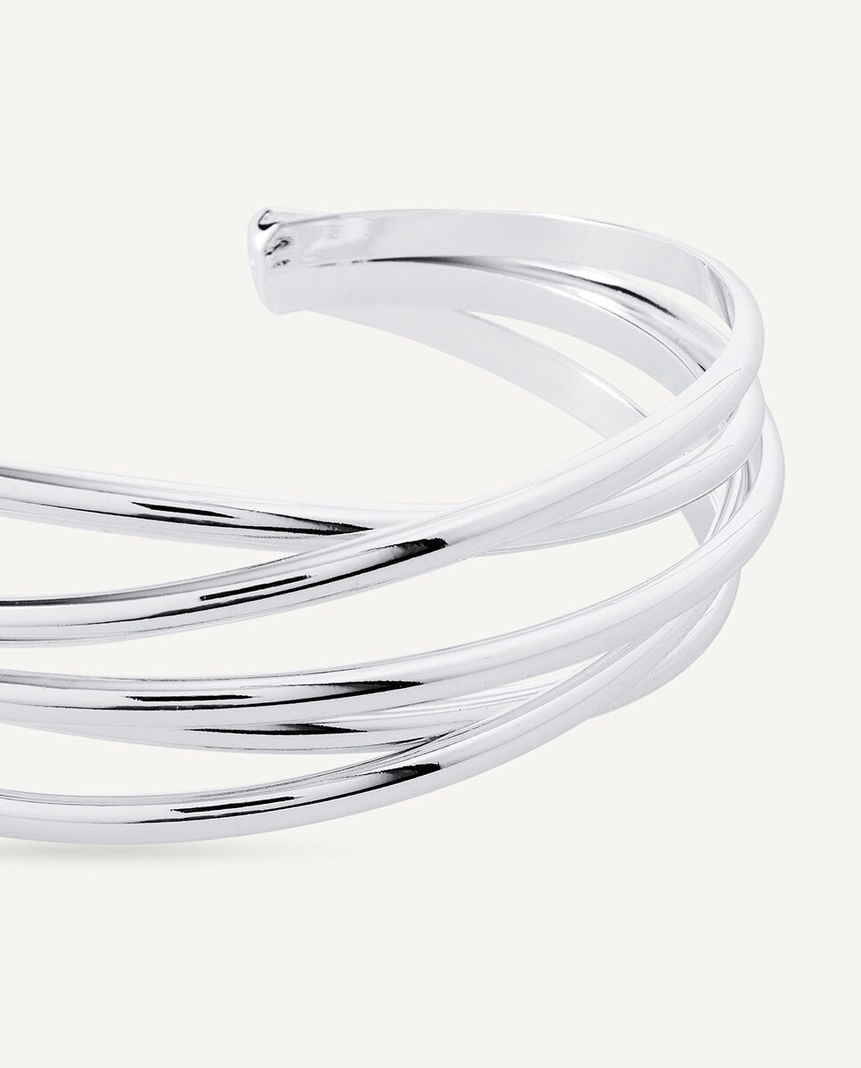 Brazalete annie bañado de plata de ley 925 - Vidal & Vidal - Plateado Plateado-2