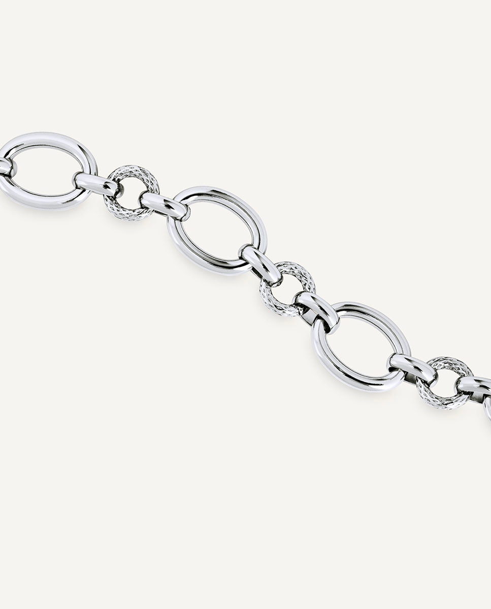 Pulsera eslabones pavó bañada en plata de ley 925 - Vidal & Vidal - Plateado Plateado-4