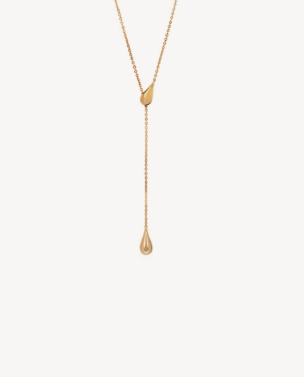Collar drop bañado en oro de 18 kt - Vidal & Vidal - Dorado Dorado-1