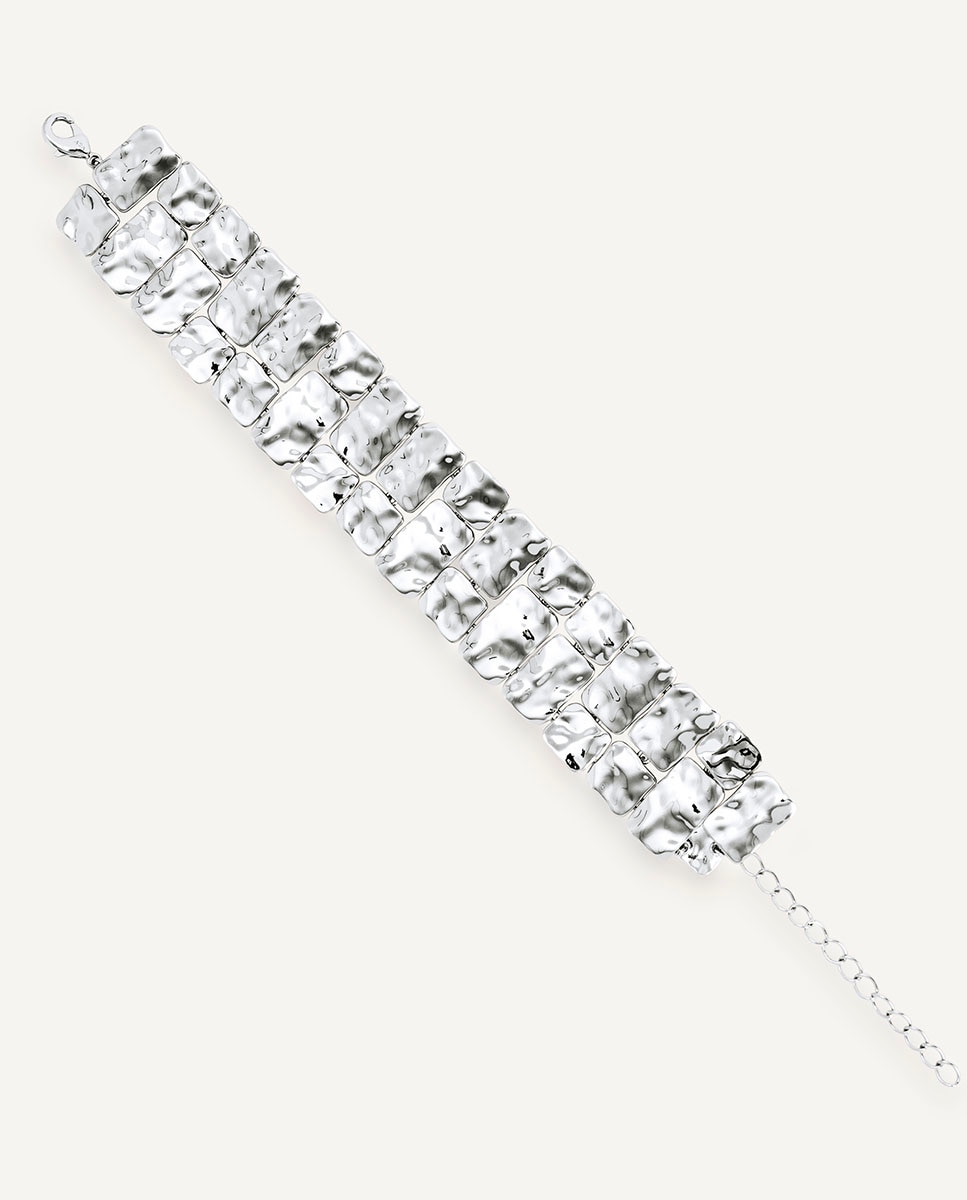 Pulsera con eslabones reflexes bañada en plata de ley 925 - Vidal & Vidal - Plateado Plateado-1