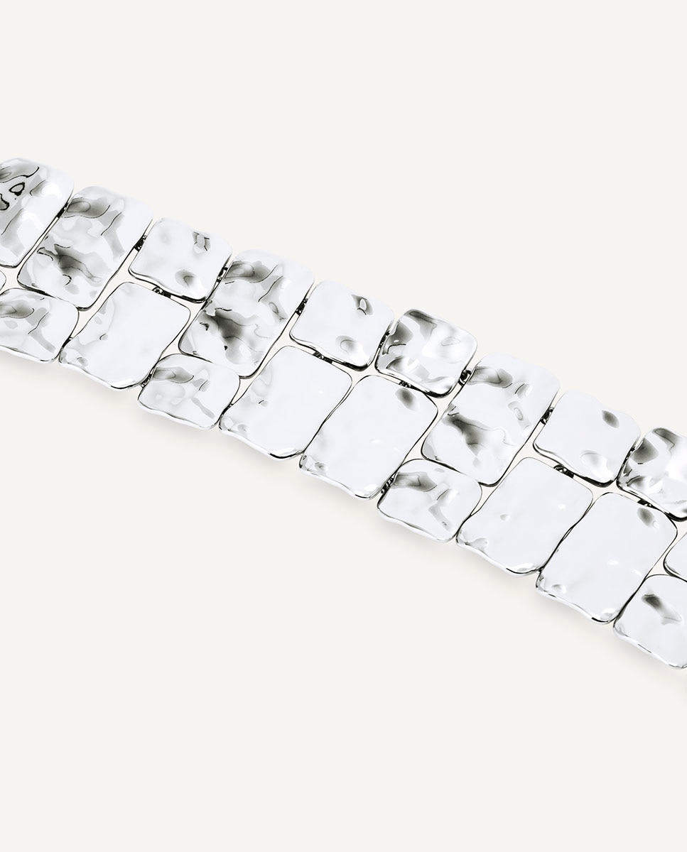 Pulsera con eslabones reflexes bañada en plata de ley 925 - Vidal & Vidal - Plateado Plateado-4