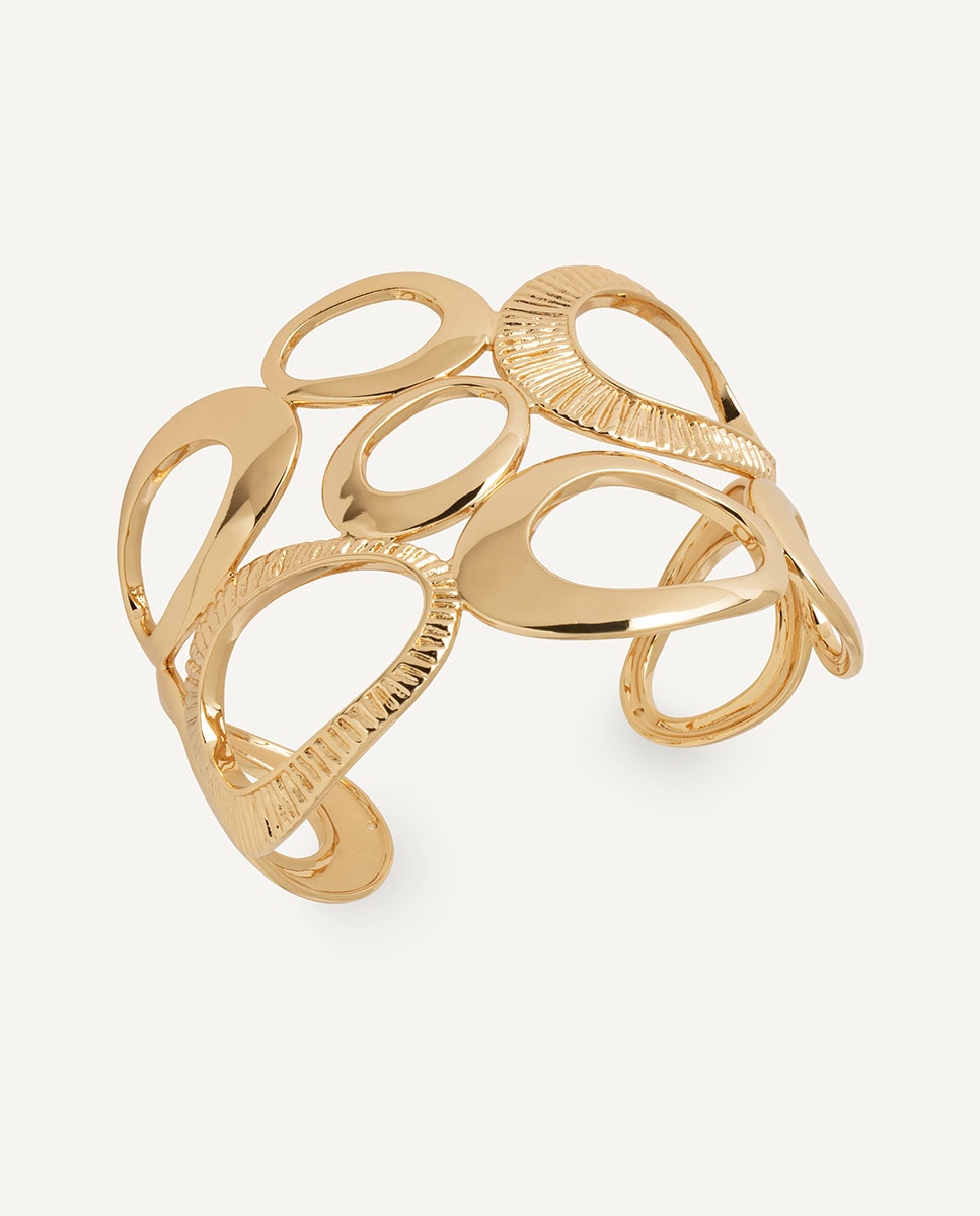 Brazalete volumen horizonte bañado en oro de 18 kt - Vidal & Vidal - Dorado Dorado-1