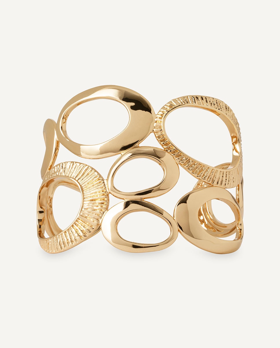Brazalete volumen horizonte bañado en oro de 18 kt - Vidal & Vidal - Dorado Dorado-4