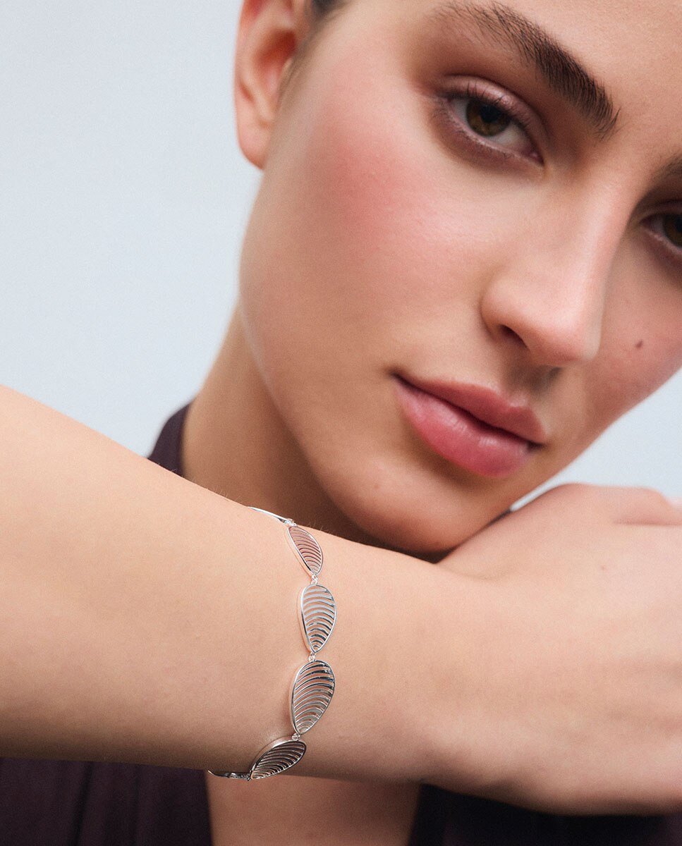 Pulsera rígida nereida bañada en plata de ley 925 - Vidal & Vidal - Plateado Plateado-2
