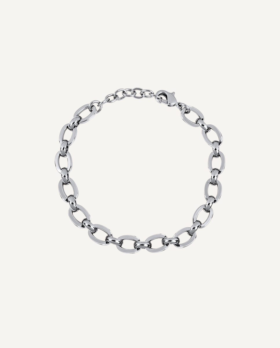 Imagen 0 de Pulsera eslabones emilia bañada en plata de ley 925 Plateado