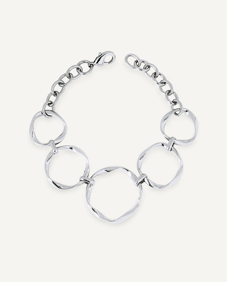 Pulsera círculos saura bañada en plata de ley 925 - Vidal & Vidal - Plateado Plateado-1