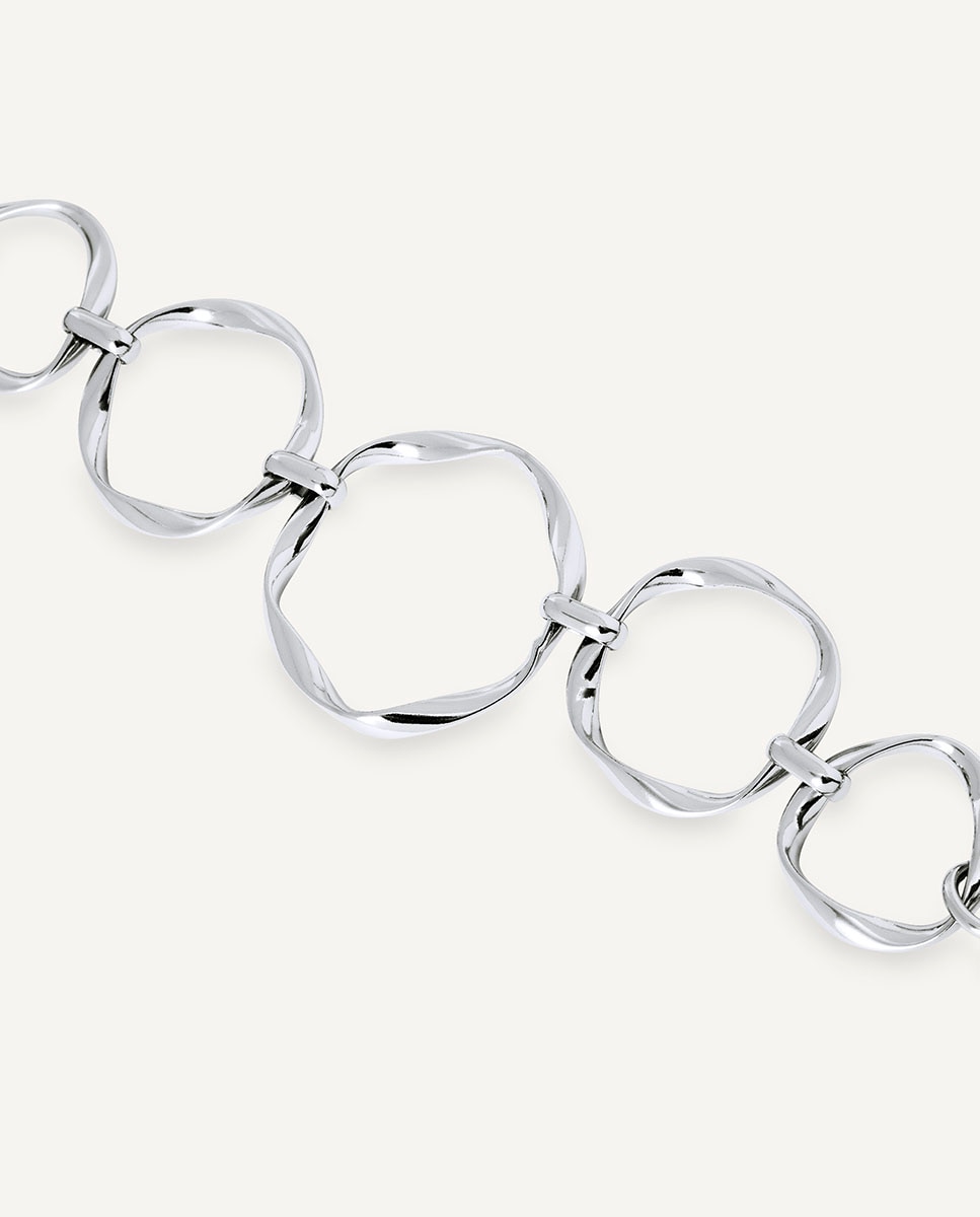Pulsera círculos saura bañada en plata de ley 925 - Vidal & Vidal - Plateado Plateado-4