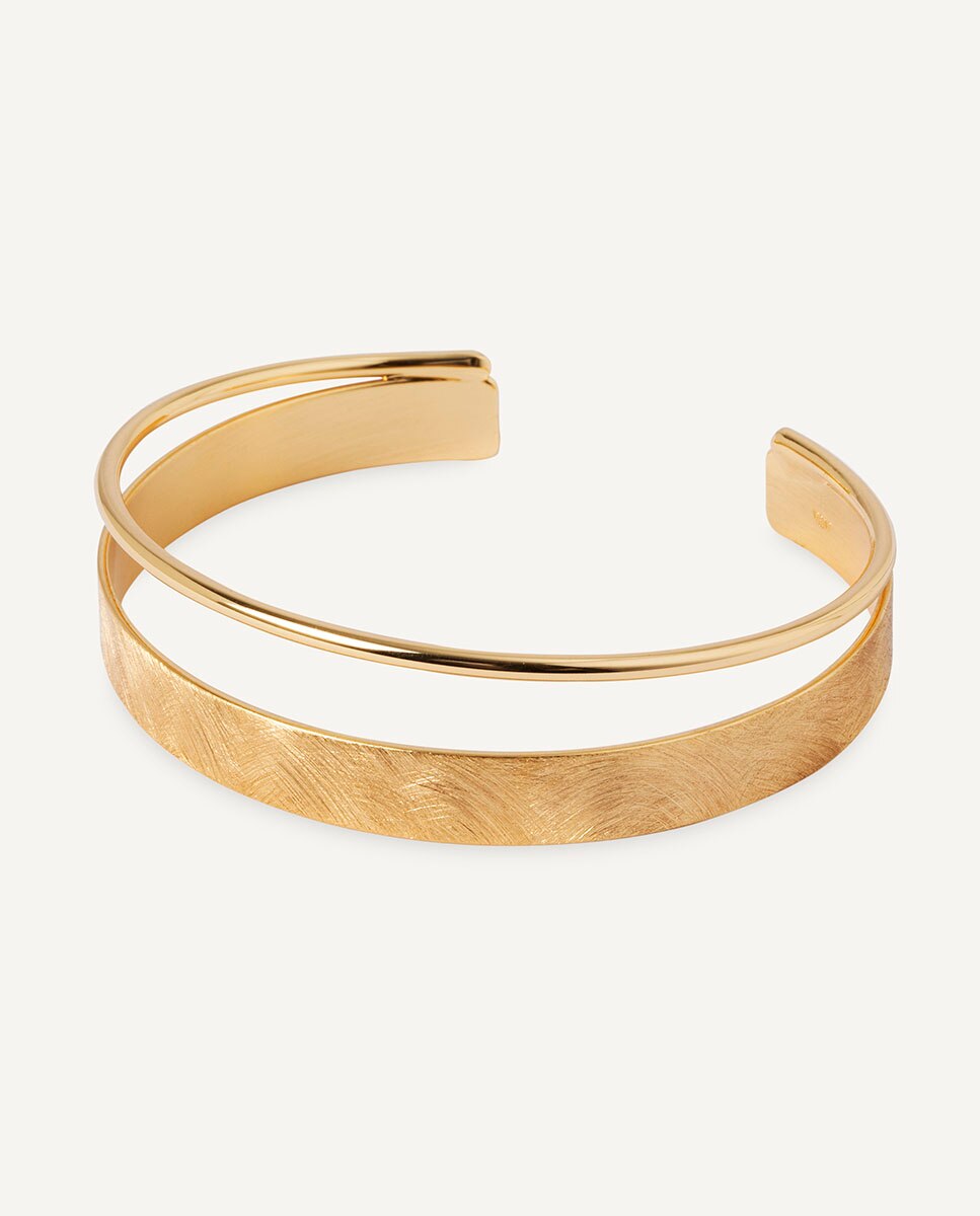 Brazalete haru bañada en oro de 18 kt - Vidal & Vidal - Dorado Dorado-1