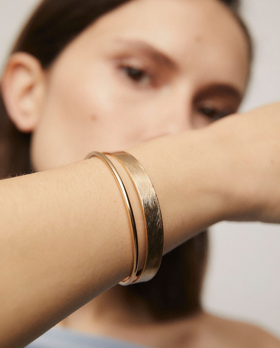 Brazalete haru bañada en oro de 18 kt - Vidal & Vidal - Dorado Dorado-2