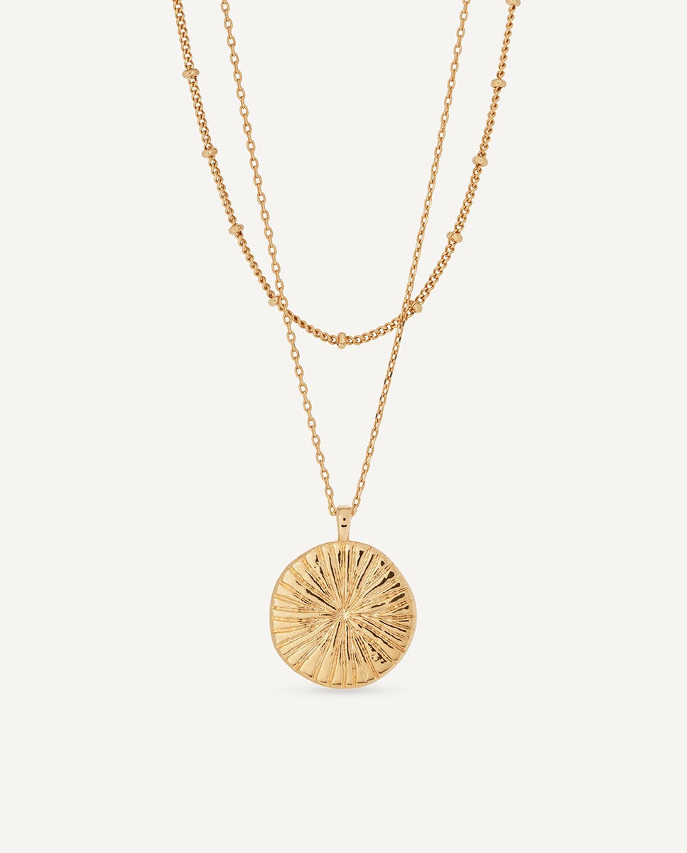 Colgante círcle horizonte bañado en oro de 18 kt - Vidal & Vidal - Dorado Dorado-1