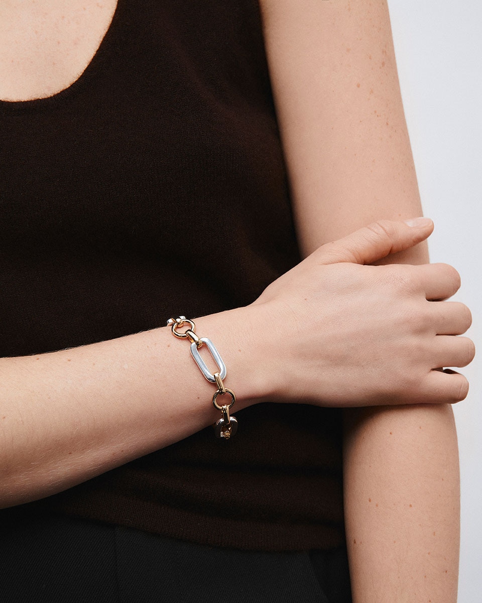 Pulsera eslabones bival bañada en oro de 18 kt - Vidal & Vidal - Oro / Plata Oro / Plata-2