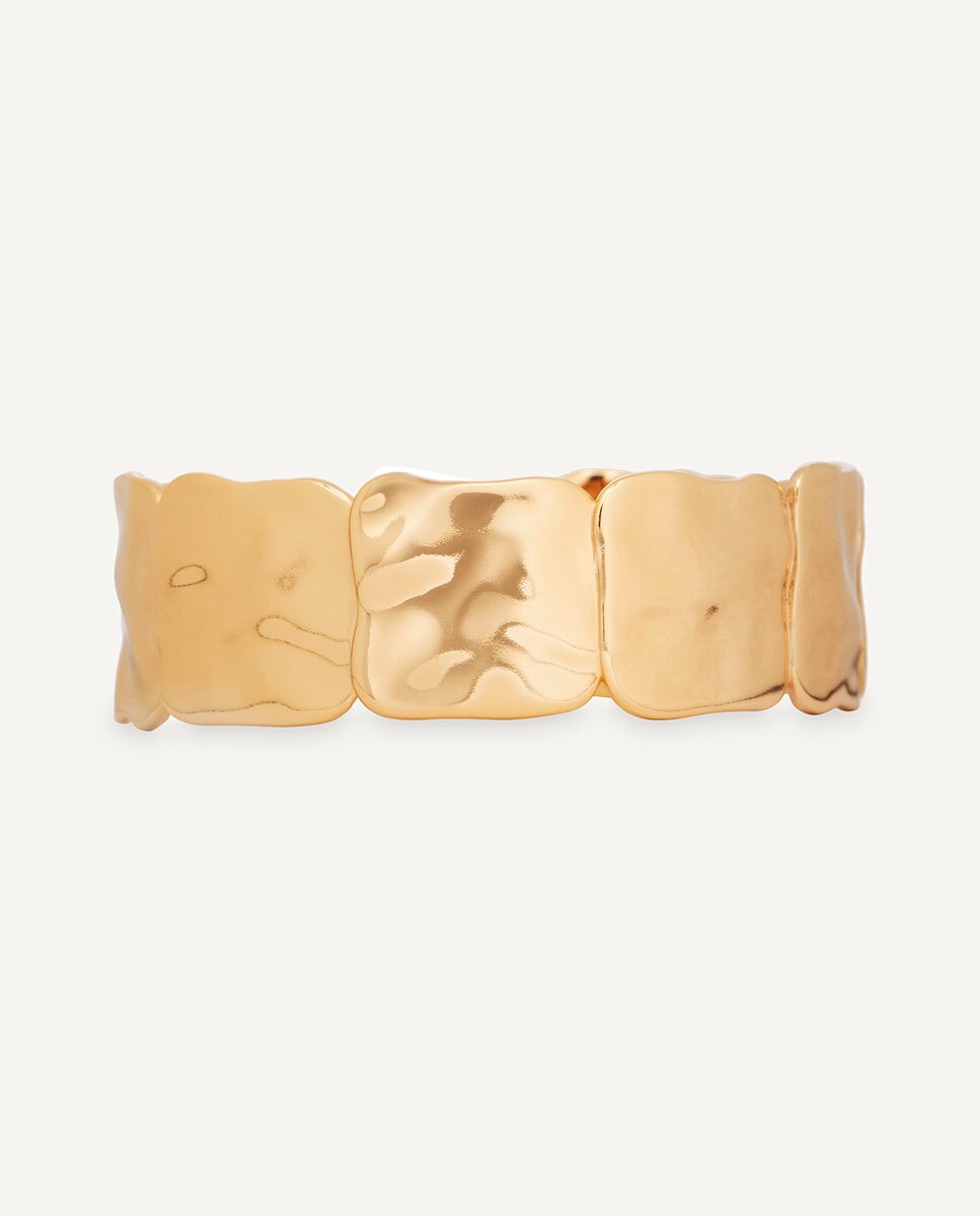 Brazalete cuadrados reflexes bañado en oro de 18 kt - Vidal & Vidal - Dorado Dorado-4
