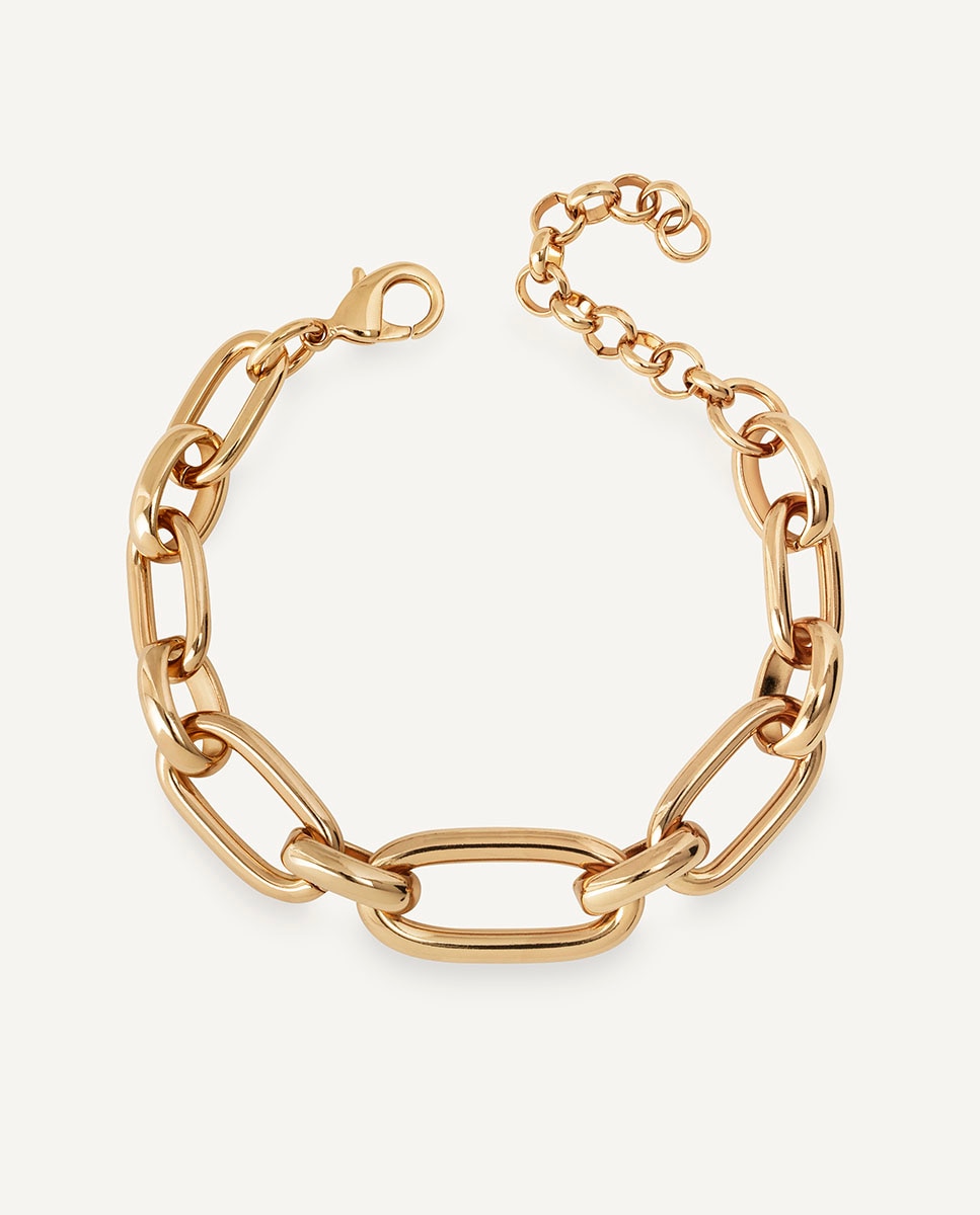 Pulsera de eslabones hex bañada en oro de 18 kt - Vidal & Vidal - Dorado Dorado-1